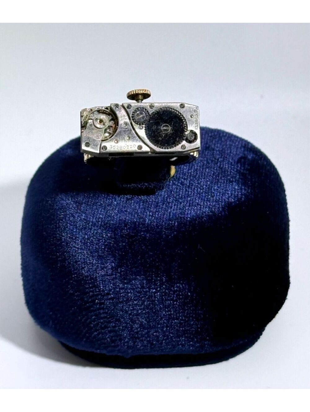 Handmade Steampunk Ring Made from Vintage Elgin Watch Movement